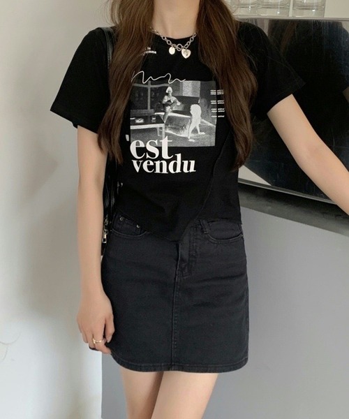 Y2K 半袖 Tシャツ ショートトップス ハイネック キュート ハイネック 半袖シャツ ショート丈トップス Tシャツ 女の子 子供