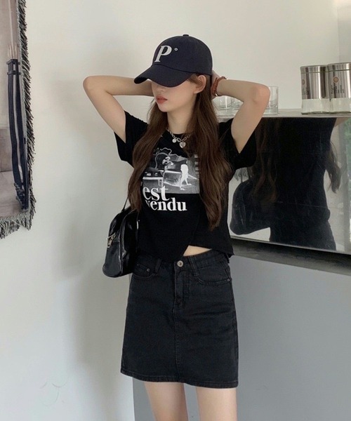 Y2K 半袖 Tシャツ ゆったり カジュアル ショート丈 楽天市場】レディース トップス Tシャツ 夏 韓国 半袖 ジッパー