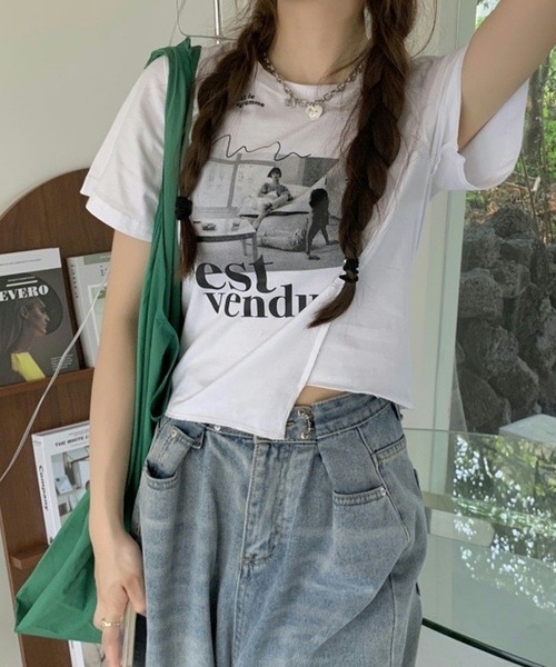 2000ARCHIVES★韓国★人気★CONTOUR T 3色 半袖Tシャツ Tシャツ ラグランスリーブ ショート丈 スリムフィット 半袖