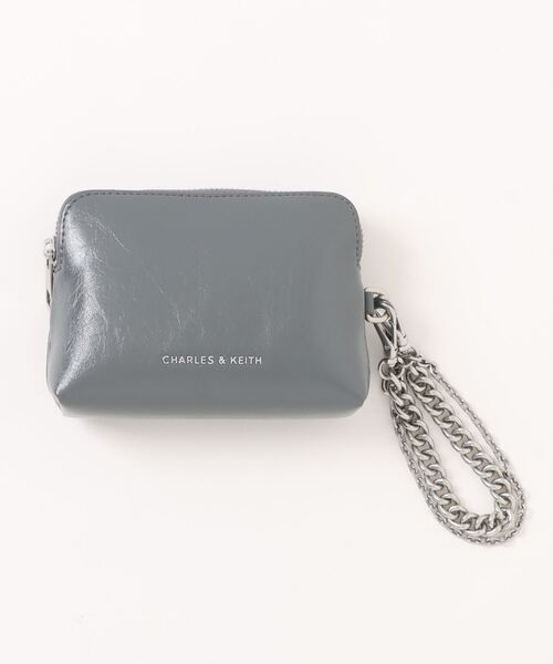 CHARLES & KEITH◆Atwood クリンクル チェーンハンドル ポーチ CHARLES ＆ KEITH ポーチ Atwood アットウード クリンクル