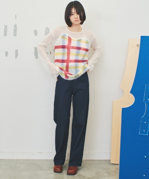ゆsoduk back to front denim trousers SODUK back to front denim trousers スドーク バックフロント