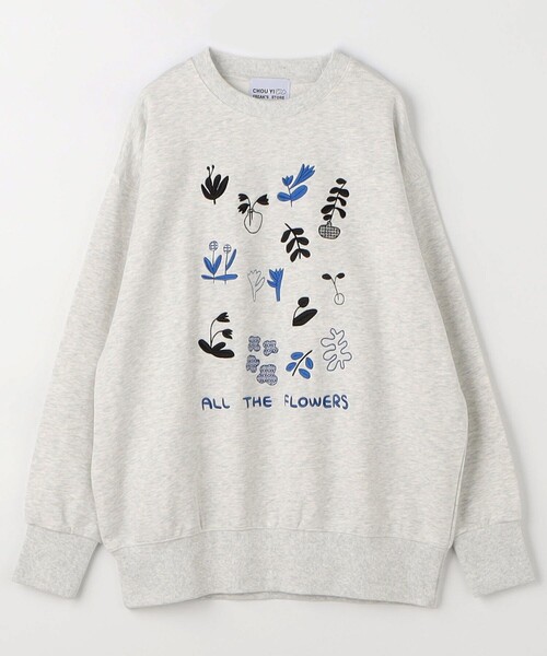 トレーナー スウェット フラワーシューズクルー レディース FREAK'S STORE トレーナー スウェット Chou yi × STORE/チョイ