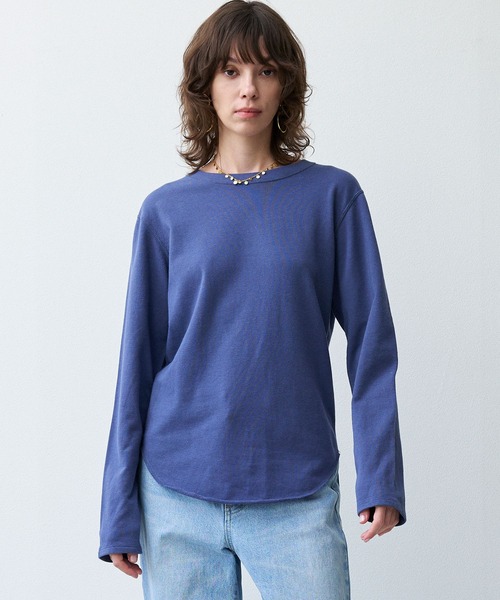 tシャツ ミニ裏毛ロングスリーブプルオーバー レディース