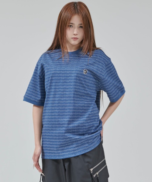 OY tシャツ 「OY/オーワイ」 LOGO STRIPE RINGER TEE/ロゴ