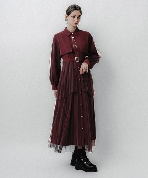 HARE 結婚式　オケージョンドレス DRESS LAB ドレス 「結婚式/オケージョンドレス」ケープ風パール
