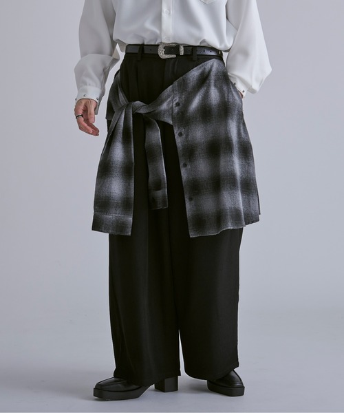 エルノロゼット Ellno losetセンター柄ワイドパンツ S セール】センター柄ワイドパンツ（その他パンツ）｜Ellno Loset