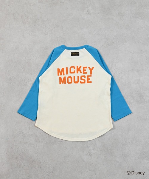 Disney tシャツ 「Disney」ミッキーマウス/ラグランロンT キッズ
