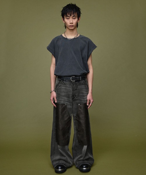 Nebula Fusion ジーンズ 13oz double knee design faded baggy denim