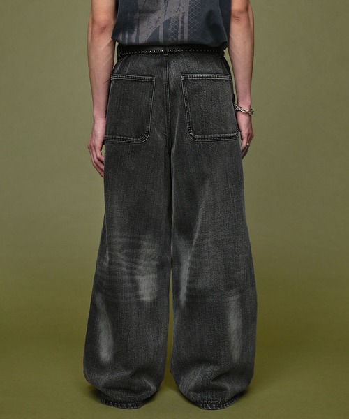 Nebula Fusion ジーンズ 13oz double knee design faded baggy denim