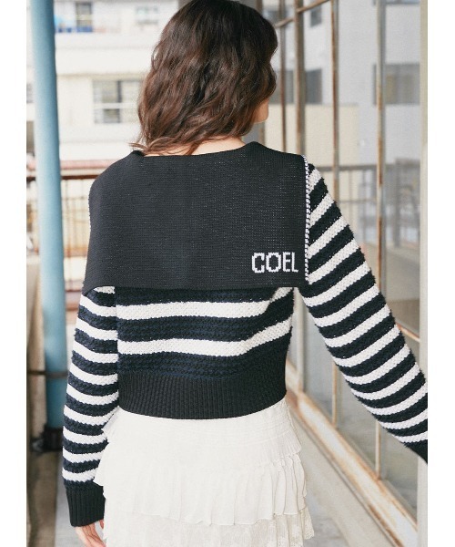 COEL（コエル） ニット セーター セーラーボーダーカーディガン