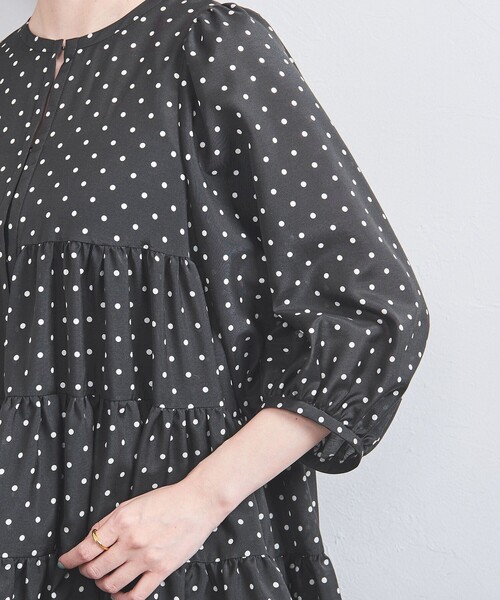 UNITED ARROWS ブラウス シャツ ティアード ドット 6SL