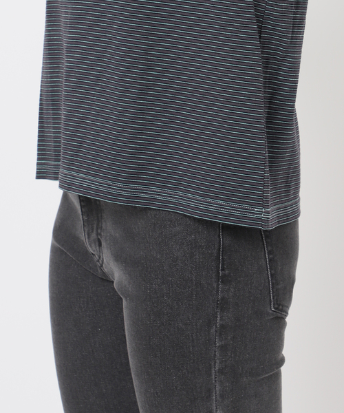 tシャツ 別注「YONETOMI/ヨネトミ」G.D ボーダーTシャツ レディース Yonetomi NEW BASIC tシャツ 「別注」「Yonetomi」 GARMENT DYE