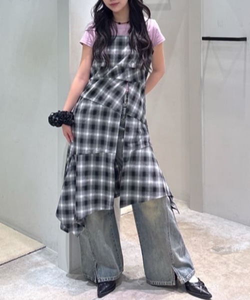LAYERED STRAIGHT PT-C レイヤード ストレート パンツ シー SLY（スライ）の「LAYERED STRAIGHT PT-C レイヤード ストレート