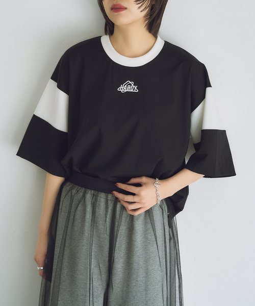 tシャツ レーヨンナイロンスムースラインTEE：Tシャツ レディース