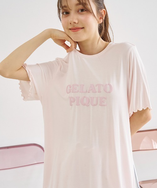 gelato pique パジャマ ルームウェア 「接触冷感」ロゴメローT