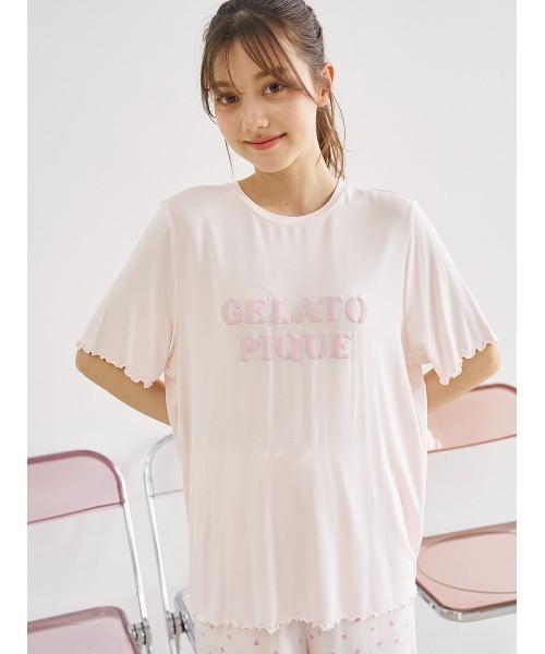 gelato pique パジャマ ルームウェア 「接触冷感」ロゴメローT