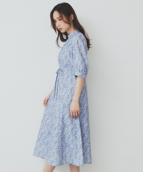 index（インデックス） ワンピース スタンドネック小花柄ワンピース
