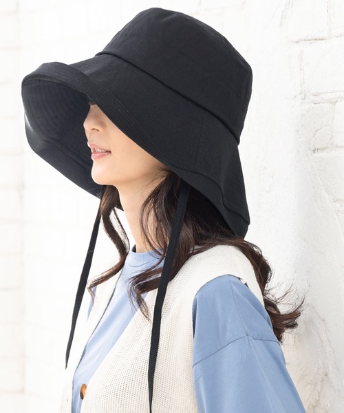 ハット 帽子 STYLEBLOCK 帽子 ハット フロント刺繍サファリハット レディース