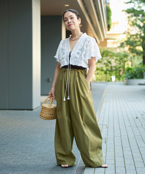 IENA LA BOUCLE バックサテン カーゴパンツ IENA LA BOUCLE スラブバックサテンパンツ2（その他パンツ