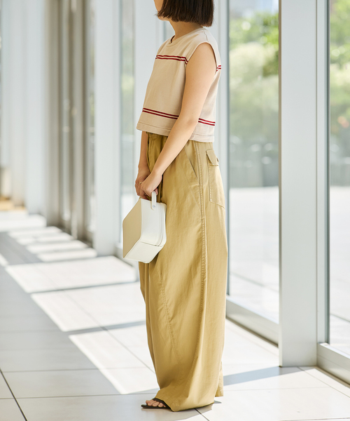 IENA LA BOUCLE（イエナラブークル） ワイドパンツ パンツ スラブ