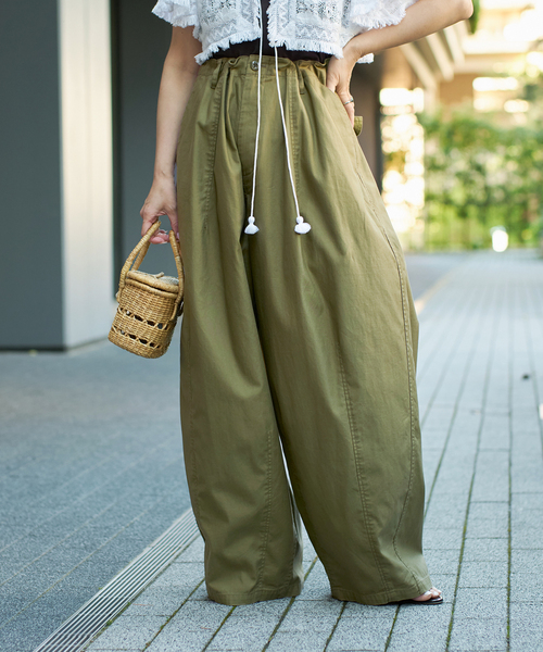 美品☆ IENA LA BOUCLE ドライダック カーゴパンツ IENA LA BOUCLE カーゴパンツ ナイロンシルクライトタフタカーゴ