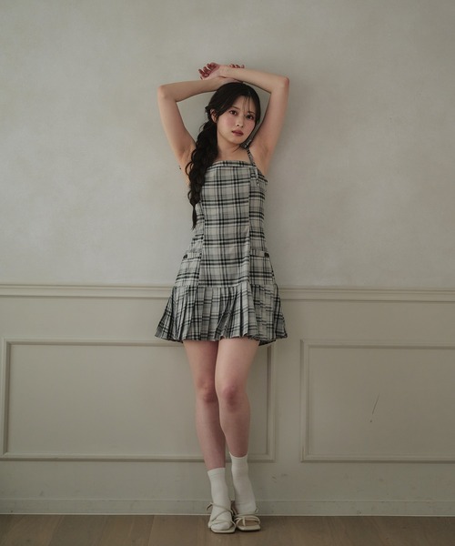 fupel ワンショルミニワンピース 即購入⭕ fupel ワンピース off-shoulder docking rib knit mini onepiece