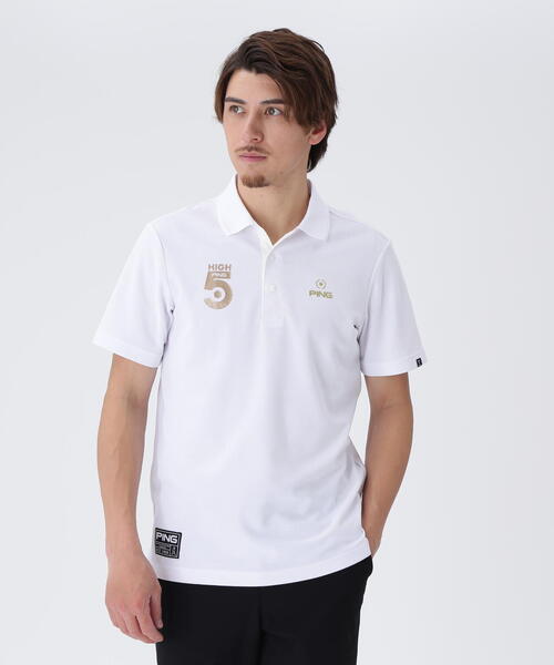 PING - 新品　LL 定価15,400円【PING】半袖ポロシャツ PING ポロシャツ ピン 六角柄ジャカード半袖ポロシャツ メンズ