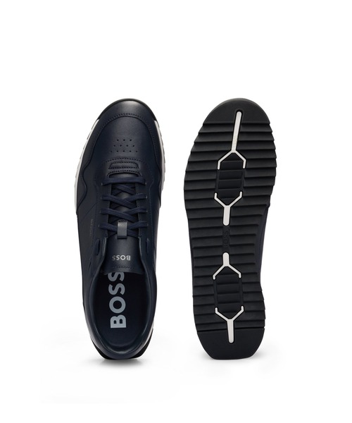 BOSS（HUGO BOSS） スニーカー シグネチャーディテール レザー