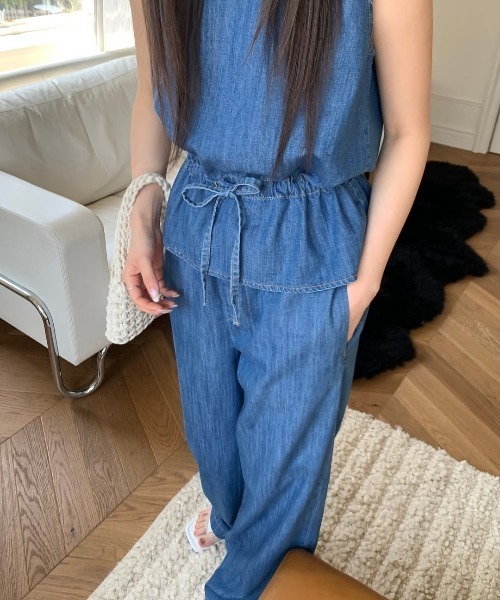 デニムセットアップ　トップス FAVORITO セットアップ デニムセットアップ レディース : ZOZOTOWN