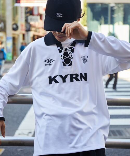 UMBRO ホワイト 長袖シャツ Lサイズ Umbro Long sleeve White Checker Collard Jersey Shirt Soccer