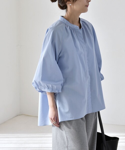 quaranciel ブラウス シャツ quaranciel:「洗濯機可能」REPREVE バンド