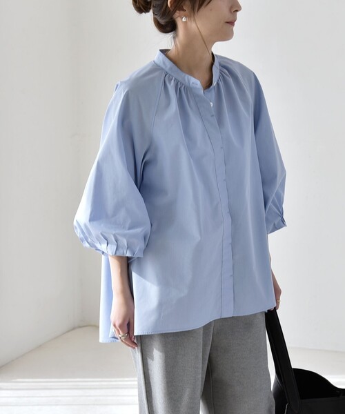 quaranciel ブラウス シャツ quaranciel:「洗濯機可能」REPREVE バンド