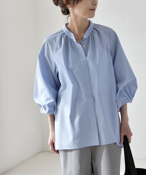 quaranciel ブラウス シャツ quaranciel:「洗濯機可能」REPREVE バンド