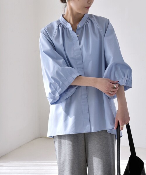 quaranciel ブラウス シャツ quaranciel:「洗濯機可能」REPREVE バンド