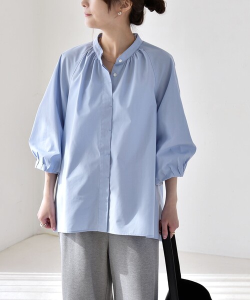 quaranciel ブラウス シャツ quaranciel:「洗濯機可能」REPREVE バンド