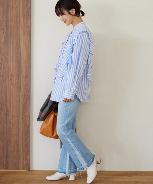 「JOURNAL STANDARD relume」 長袖ブラウス FREE ネイビー レディース JOURNAL STANDARD relume 「JOURNAL relume」 長袖ブラウス FREE