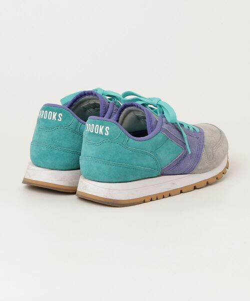 「BROOKS」 ローカットスニーカー 24.5cm ブルー レディース