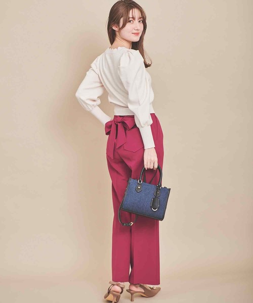 「31 Sons de mode」 ニットカーディガン 36 ラベンダー レディース