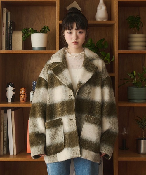 REMOON コート アウター シャギーコート レディース : ZOZOTOWN Yahoo