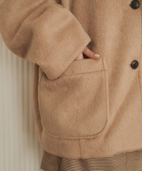 REMOON コート アウター シャギーコート レディース : ZOZOTOWN Yahoo