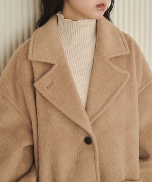 REMOON コート アウター シャギーコート レディース : ZOZOTOWN Yahoo