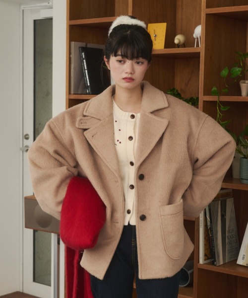 REMOON コート アウター シャギーコート レディース : ZOZOTOWN Yahoo