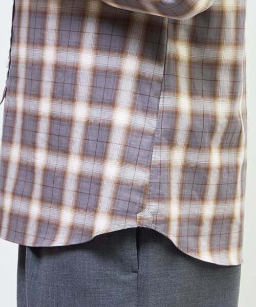 MEN'S MELROSE シャツ HITOYOSHIダブルネーム ｜ オンブレチェック