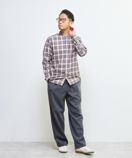 MEN'S MELROSE シャツ HITOYOSHIダブルネーム ｜ オンブレチェック