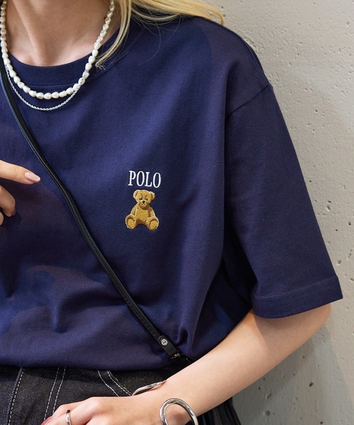 「POLO BCS」 半袖Tシャツ S ホワイト レディース_画像2