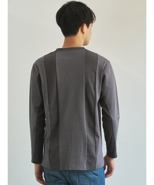 tシャツ 「TRANSITION」フライス切り替えロングスリーブTEE ロンT