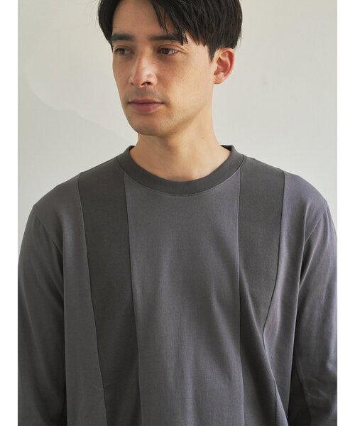 tシャツ 「TRANSITION」フライス切り替えロングスリーブTEE ロンT