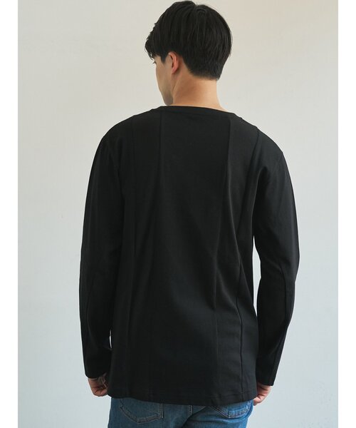 tシャツ 「TRANSITION」フライス切り替えロングスリーブTEE ロンT
