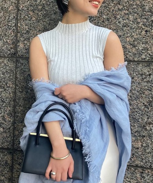 「anuans」 ノースリーブニット FREE ブラウン レディース_画像4