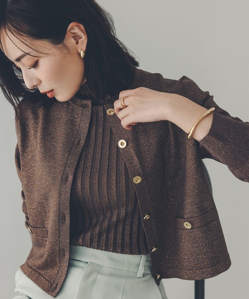 「anuans」 ノースリーブニット FREE ブラウン レディース_画像10